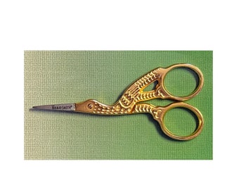 Stork / crane scissors - stainless steel scissors for embroidery, sewing or craftwork