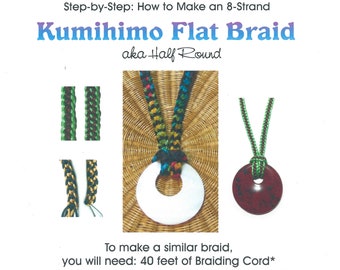 Flat Braid Instructions Digital Download Kumihimo 6 pages.