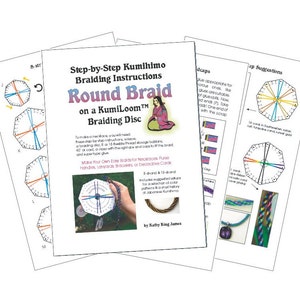 Round Braid Starter Instructions Digital Download for KumiLoom and other disks.