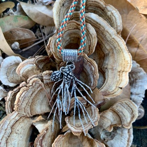 Pine Branches & Cones Pendant. Silver or bronze color. Unusual option, for necklace. Nice with Kumihimo cords. image 3