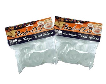 16 Kumihimo bobbins 1 7/8 inch- Beadsmith Bob-eez flexible (2 packages of 8)