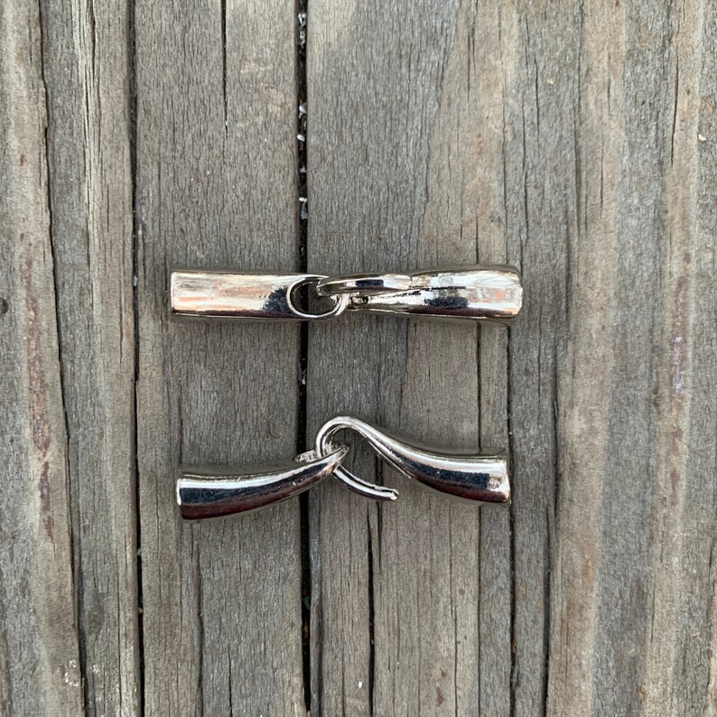 Large necklace clasps. Set7 with 4mm holes Hook /& Eye Clasps