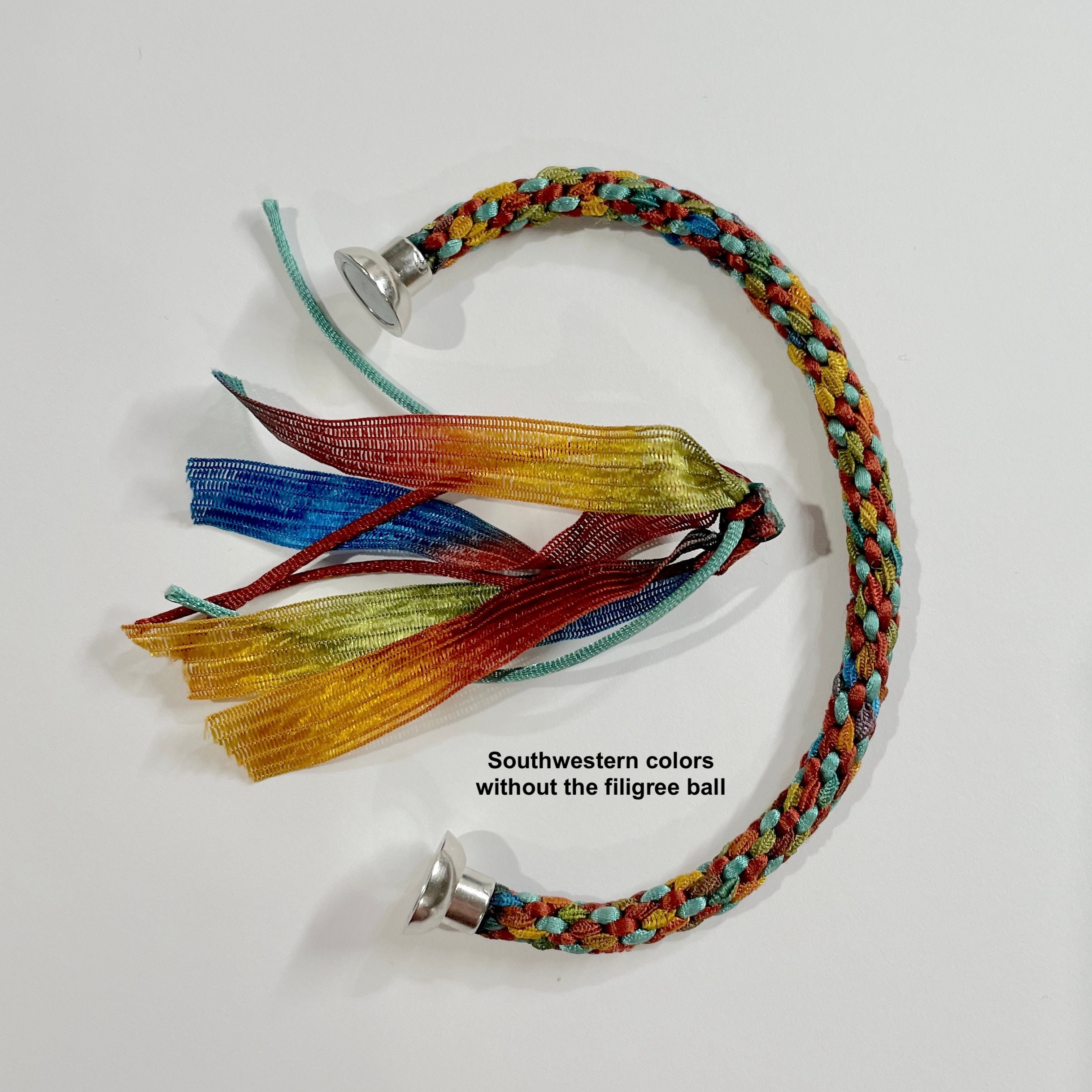 Tiedye Ribbon Bracelet Kit. Kumihimo Bracelet With Filigree Etsy