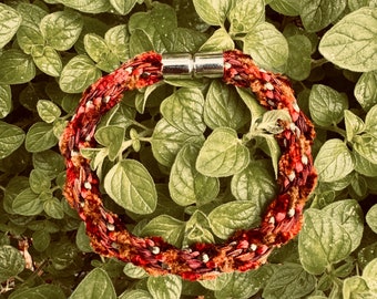 Moody Maples Bracelet Kit w/magnetic clasp. Mixed textures & cords. 12-strand easy project!.