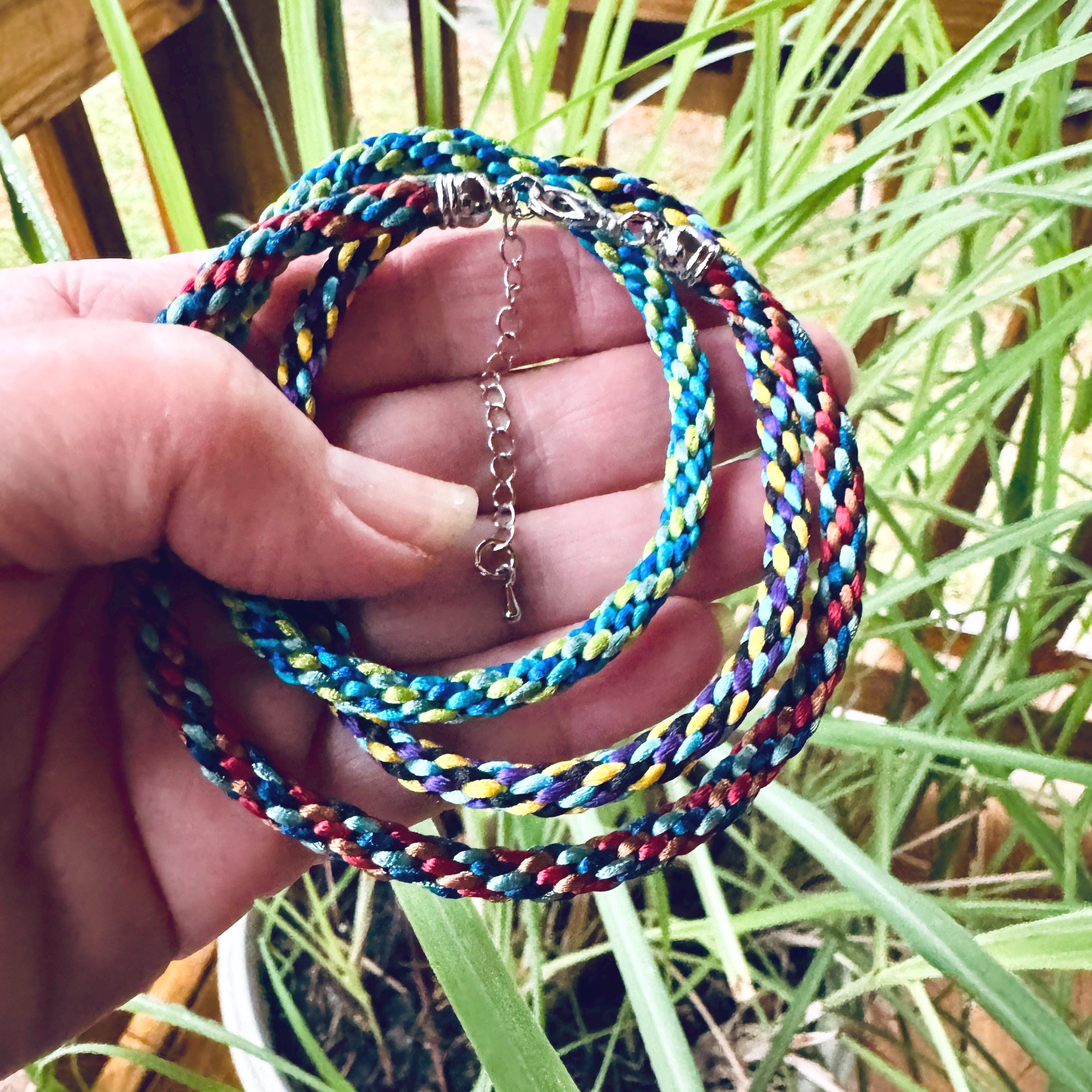 4-color Satin Kumihimo Bracelet Kit With Decorative Bead. - Etsy