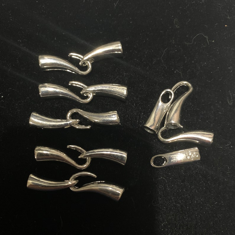 Large necklace clasps. Set7 with 4mm holes Hook /& Eye Clasps