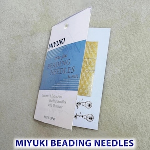 Miyuki Beading Needles, pkg of 6, with threader