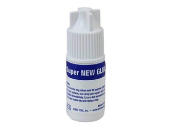 Super New Glue. For attaching findings to kumihimo cords. Works with metal, glass, plastic, rubber.