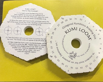 6" Kumiloom™ - a portable Kumihimo disk, 12mm thick. 8-sided works for both round or flat braids.