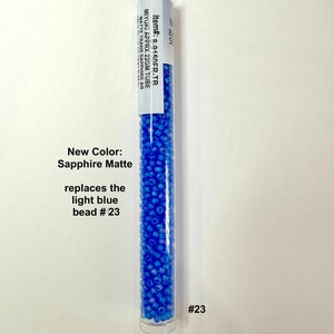 8/0 Matte Miyuki Japanese glass seed beads. 22 gram tube 800 beads. Choice of color finish. image 3