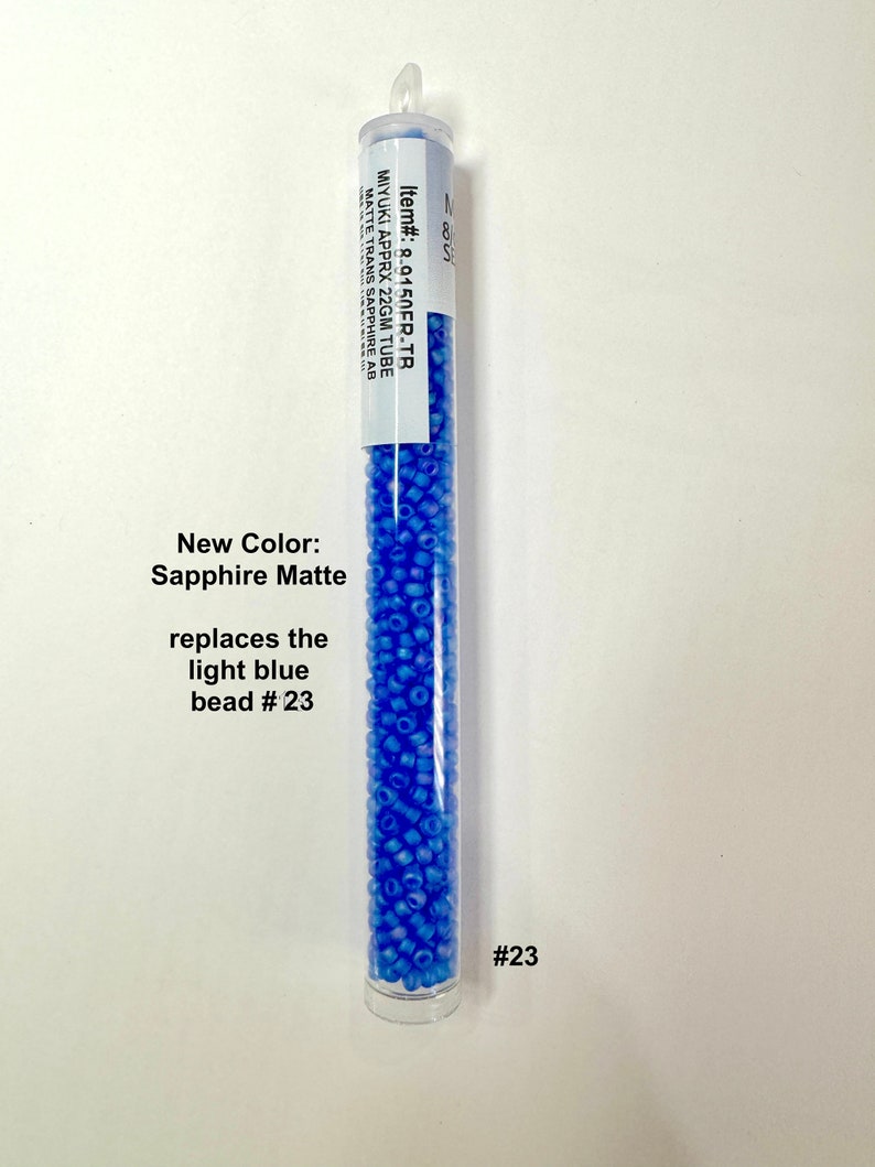 8/0 Matte Miyuki Japanese glass seed beads. 22 gram tube 800 beads. Choice of color finish. image 3