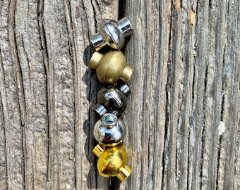 Magnetic Sphere Clasp 3/4/5mm in 4 finishes, Strong brass