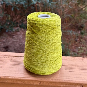 Rayon Chenille Yarn Cone 1lb 1 oz Lemongrass 1450YPP Valley Fibers Corp