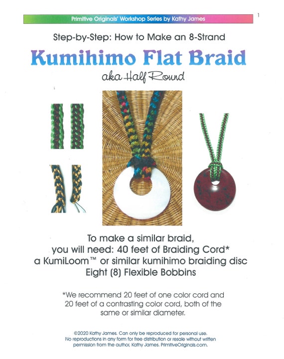 Flat Braid Instructions Digital Download Kumihimo 6 Pages. -  Finland