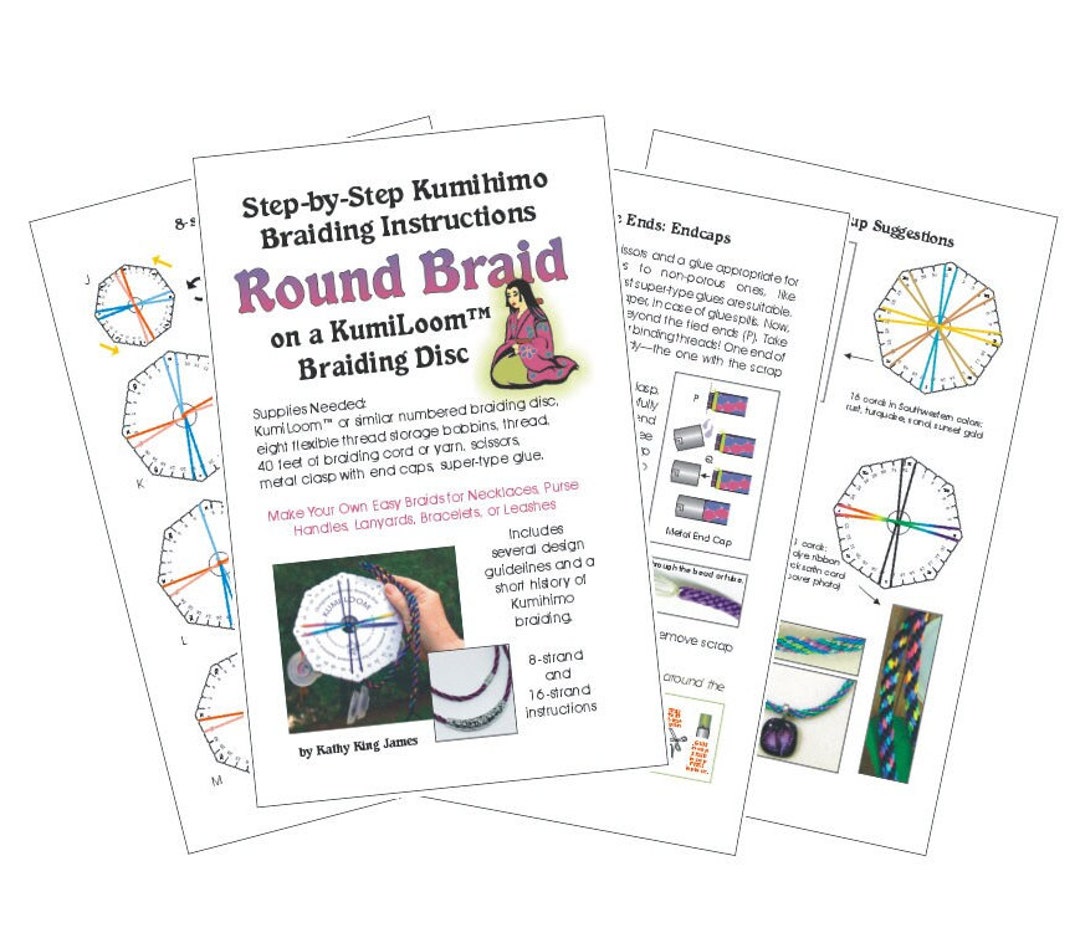 Kumihimo Beginning Instructions. Steps for Making a Round Braid on a ...