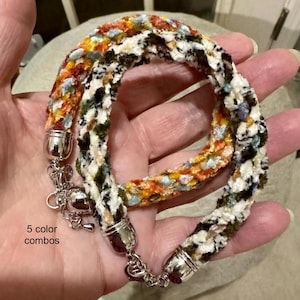 Plush Chenille Kumihimo Bracelet Kit: 12-Strand Round Braid in several colors.