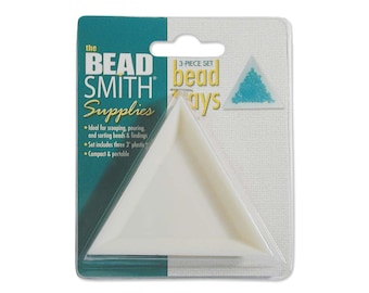 Triangle Sorting Trays - 3.25 Inch Aluminum Organizer For Beads & Crafts (3 Pack)