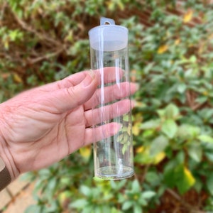 Five CLEAR Screw-top BEAD CONTAINERS Many Uses 