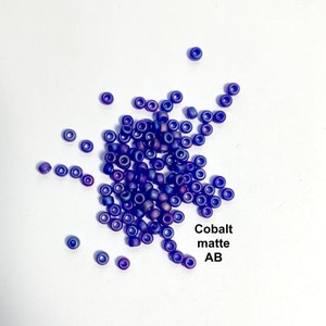 8/0 Matte Miyuki Japanese glass seed beads. 22 gram tube 800 beads. Choice of color finish. image 2