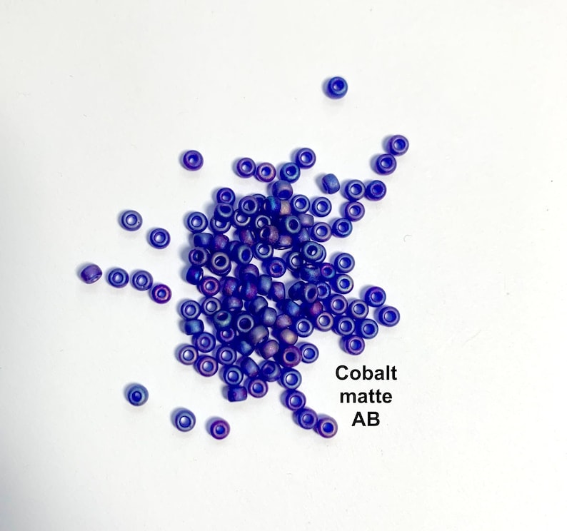 8/0 Matte Miyuki Japanese glass seed beads. 22 gram tube 800 beads. Choice of color finish. image 2