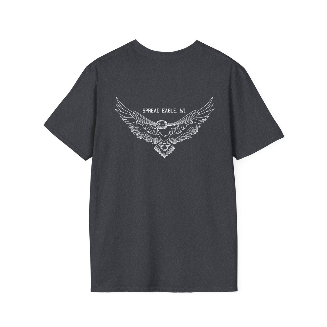 Spread Eagle WI T-shirt With Bold Eagle Design, Unique Spread