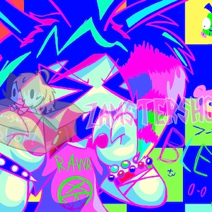 Scene Emo 2000’s Themed Digital Artwork