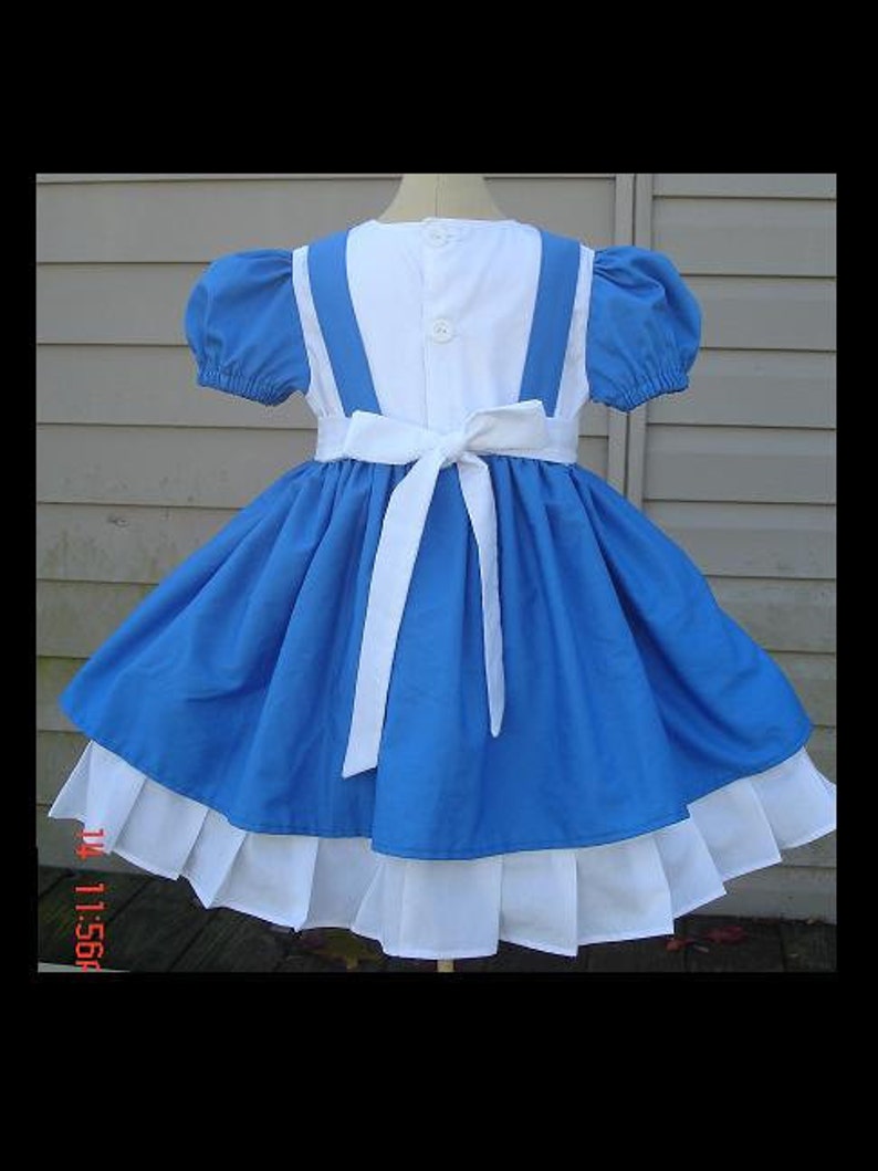 Custom Alice in Wonderland Dress W/embroideryruffled Etsy