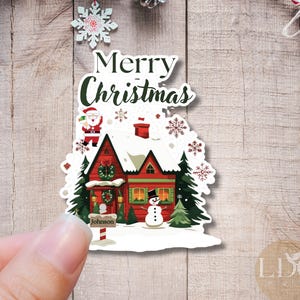 Personalized Merry Christmas Window Decal, Custom Family Name Holiday Sticker, Festive Holiday Decals, Seasonal Decor, Home Decoration Ideas
