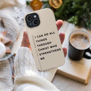 Christian Bible Verse Magnetic Tough Case, Protective Scripture iPhone Cover, Religious Quote Vibe, Scripture Magsafe iPhone 16 -15-14-13