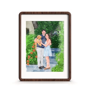 Couple Proposal Portrait,Custom Portrait From Photo,Engagement Gift, Gift for Couples, Anniversary Gift for Her, Watercolor Painting,Wedding