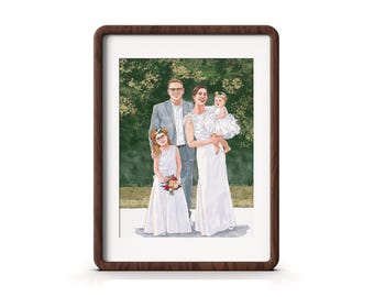 Acuarela personalizada a partir de una foto, dibujo del lugar de la boda, regalo de compromiso, regalo para parejas, regalo de aniversario para él, pintura en acuarela