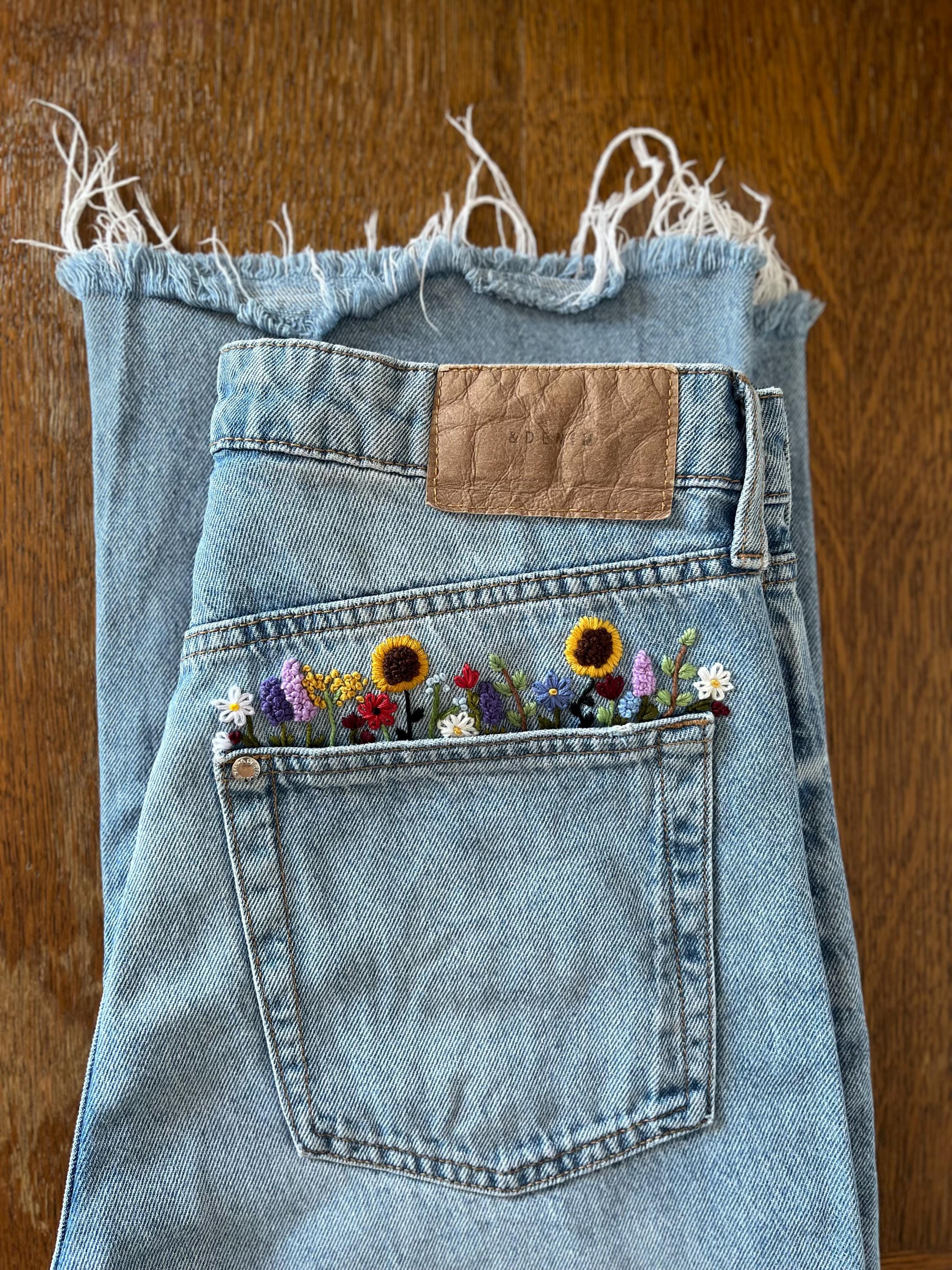 新品 khoki 24AW Hand embroidery pants 2 KHOKI （コッキ）Embroidered-design denim pants - 通販 – process