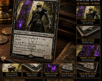 K'rrik Son of Yawgmoth 3D Textured Metal Card, MTG Collectible