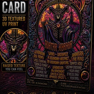 mtg textured cards Edgar Markov 3D Metal Card | Magic the Gathering Collectible Display | Metal Card create a 0/0 colorless Construct artifact creature token with This creature gets +1/+1 for each artifact you control mtg textured foil cards What