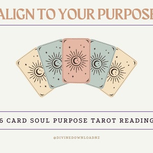 Soul Purpose Tarot Reading – 6 kaarten met numerologie en spirituele begeleiding