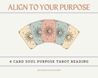 Soul Purpose Tarot Reading – 6-Card Spread with Numerology & Spiritual Guidance