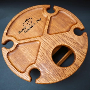 Mesa de vino plegable de madera natural: soporte de vino portátil y mesa de patio, regalo de madera de Navidad, regalo de cumpleaños personalizado, regalo para amantes del vino en el nuevo hogar