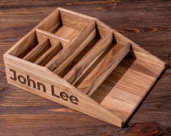 Wooden Pen Holder & Office Organizer – Perfect Desk Accessory Retirement Gift,  Stationery Stand, Storage Organizer, Stand for Desk