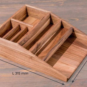 Walnut Desk Organizer Wooden Tray for Paper Office Organization Phone Holder Custom Tray Holder Wooden Pen Stand Gift for Boss, Gift image 3