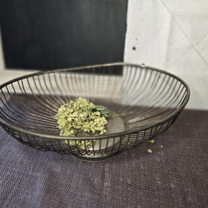 Vintage Silver Plated Metal Wired Basket