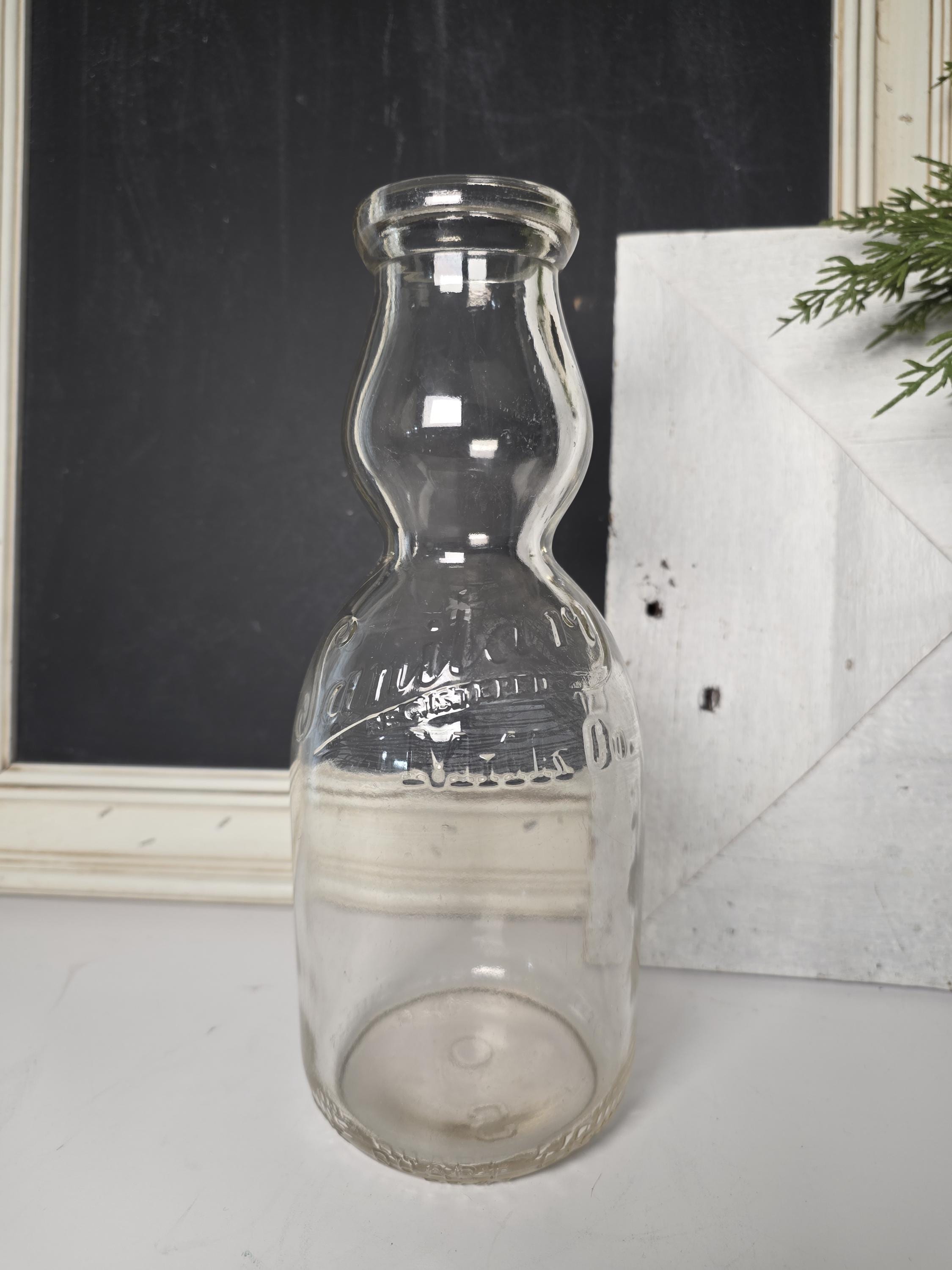 ミルクバス　ビンテージ　クリーム Vintage Cream Top Milk Bottle - Etsy