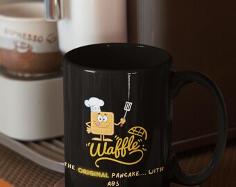 Funny Coffee Mug for Waffle Lovers, Pancake vs Waffles Mug, Fun Coffee Cup for Waffle and Pancake Lovers, Breakfast Club Mug, Humor Mug