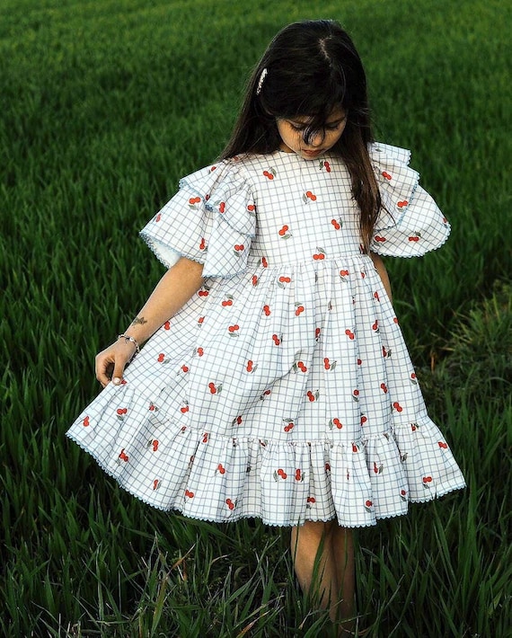 strapless open back dress Plus Size] White 1940s Cherry Print Slit Maxi Dress main image 0