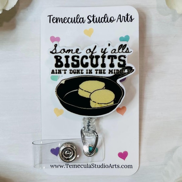 Cast Iron Skillet Badge Reel | Chef Badge Holder  | Nurse Student Gift | Clinicals Gift | Student Badge Reels | Culinary School Name Badge