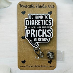 Diabetic Badge Reel | Funny Badge Reel | Badge Reel | Medical ID Badge | Bedside Nurse Badge Reel | Diabetes Badge Holder | Endocrinologist