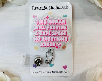 Kindness Badge Holder | Glitter Badge Reel | Nurse Gift | Student Gift | Nursing Student Gift | Badge Reels | Glitter Lanyard