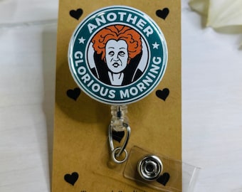 Witch Badge Reel | ER Nurse Badge Reel | Medical ID Badge | Halloween Magnet | Witch Lanyard | Coffee Badge Reel | Coffee Lover