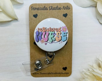 Registered Nurse Badge Reel | ER Nurse Badge Reel | Medical ID Badge | Badge Holder | Nurse Badge Reel Funny | Funny Badge Holder | Nursing