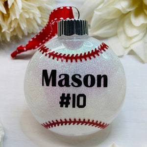 Baseball Ornament | Baseball Christmas Ornament | Baseball Gift | Coach Gift | Baseball Player | Baseball Team Gift | Baseball Team | Jersey