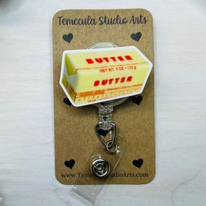 Stick Of Butter | Badge Reel | Medical ID Badge | Nurse Badge Reel Funny | Butter Badge Holder | Butter Badge Reel | Coworker Gift